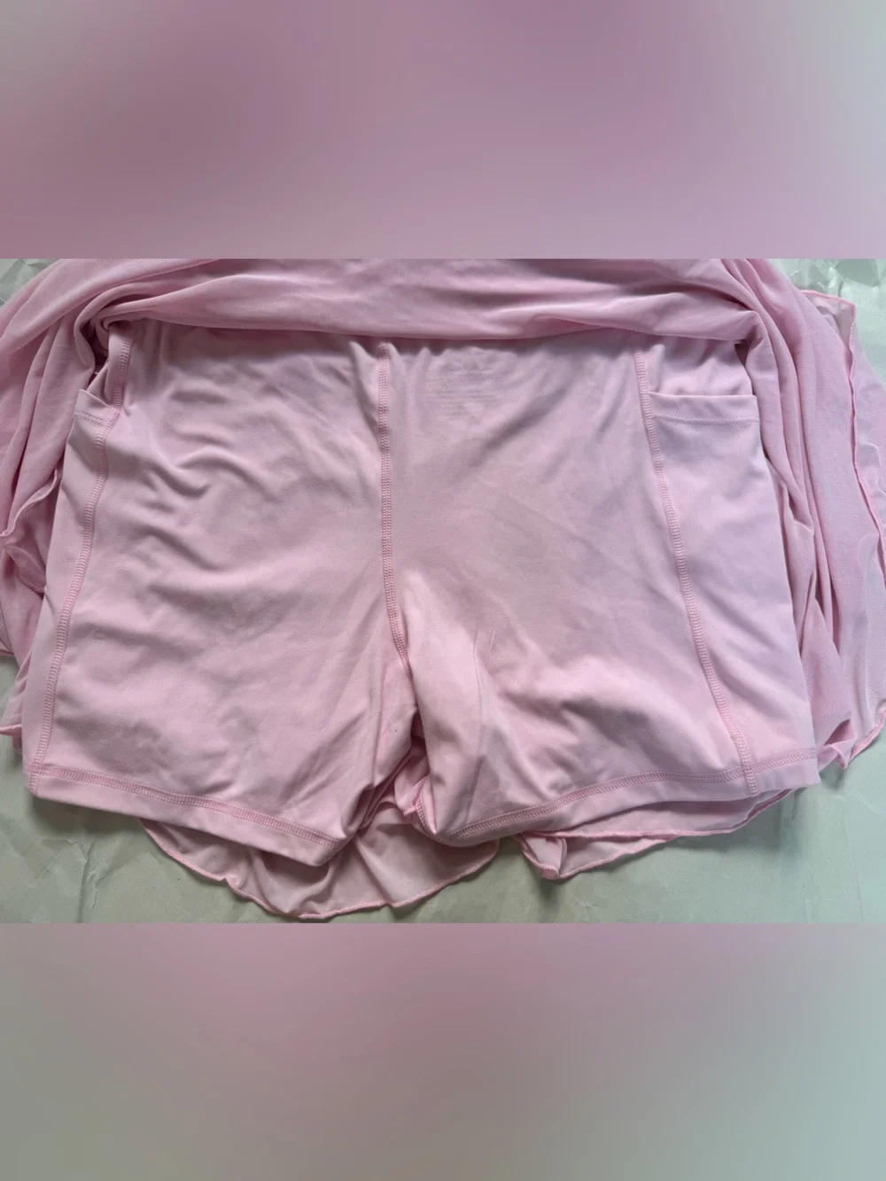 Soft Pink Ruffled Mini Skirt - Picture 7 of 7